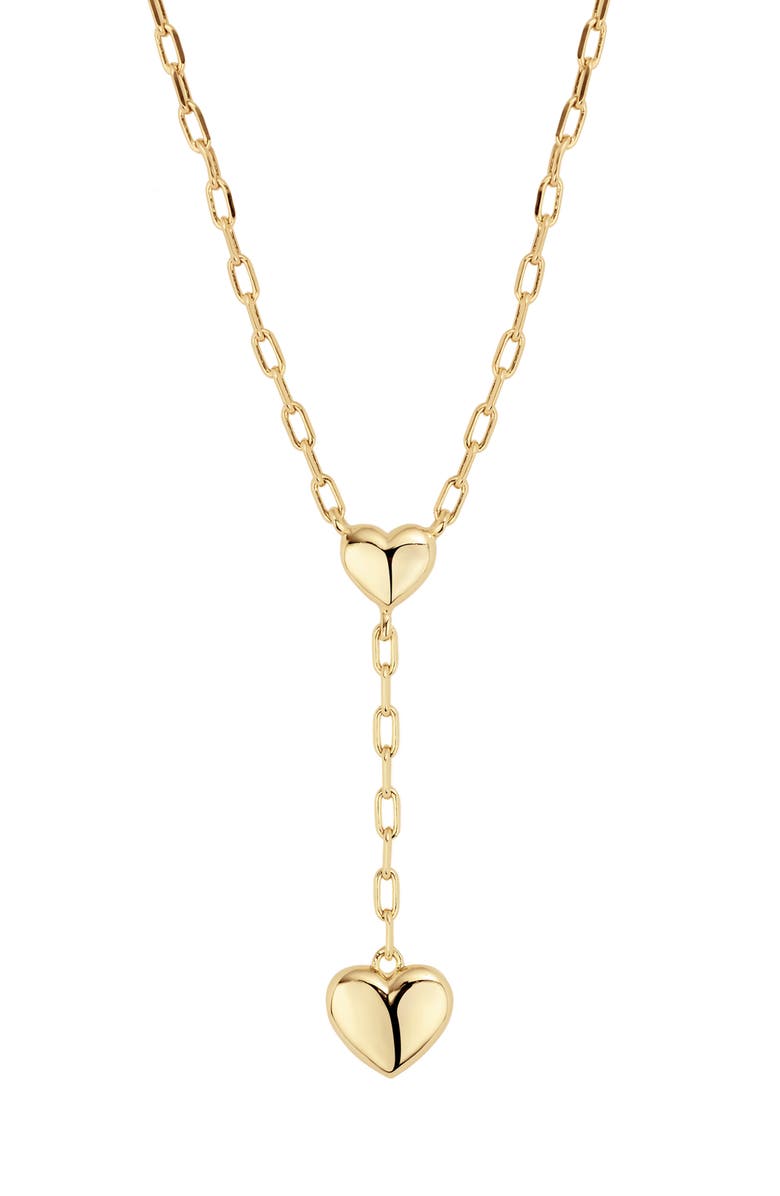 ATHRA LUXE The Double Muse Heart Lariat Necklace, Main, color, 