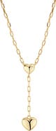 ATHRA LUXE The Double Muse Heart Lariat Necklace