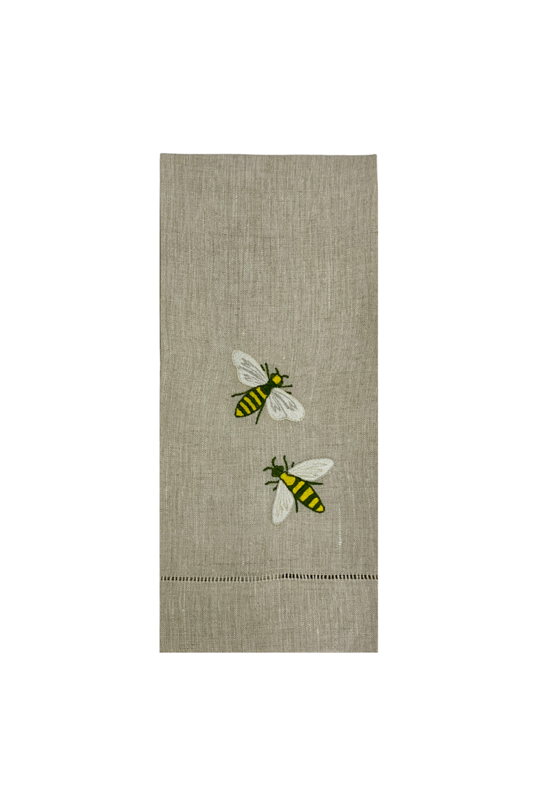 Tea Towels - Buzzing Bees, Main, color, Flax