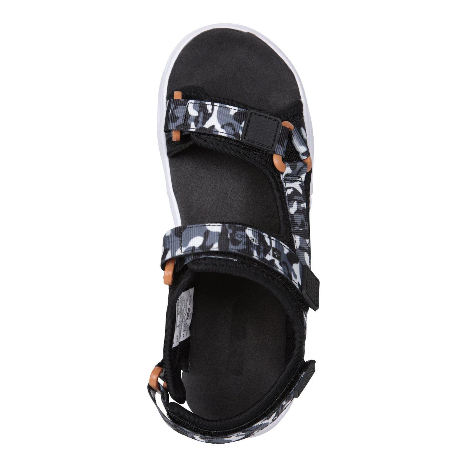 Childrens/Kids Ripple Camo Lightweight Adjustable Outdoor Sandals, Alternate, color, Black