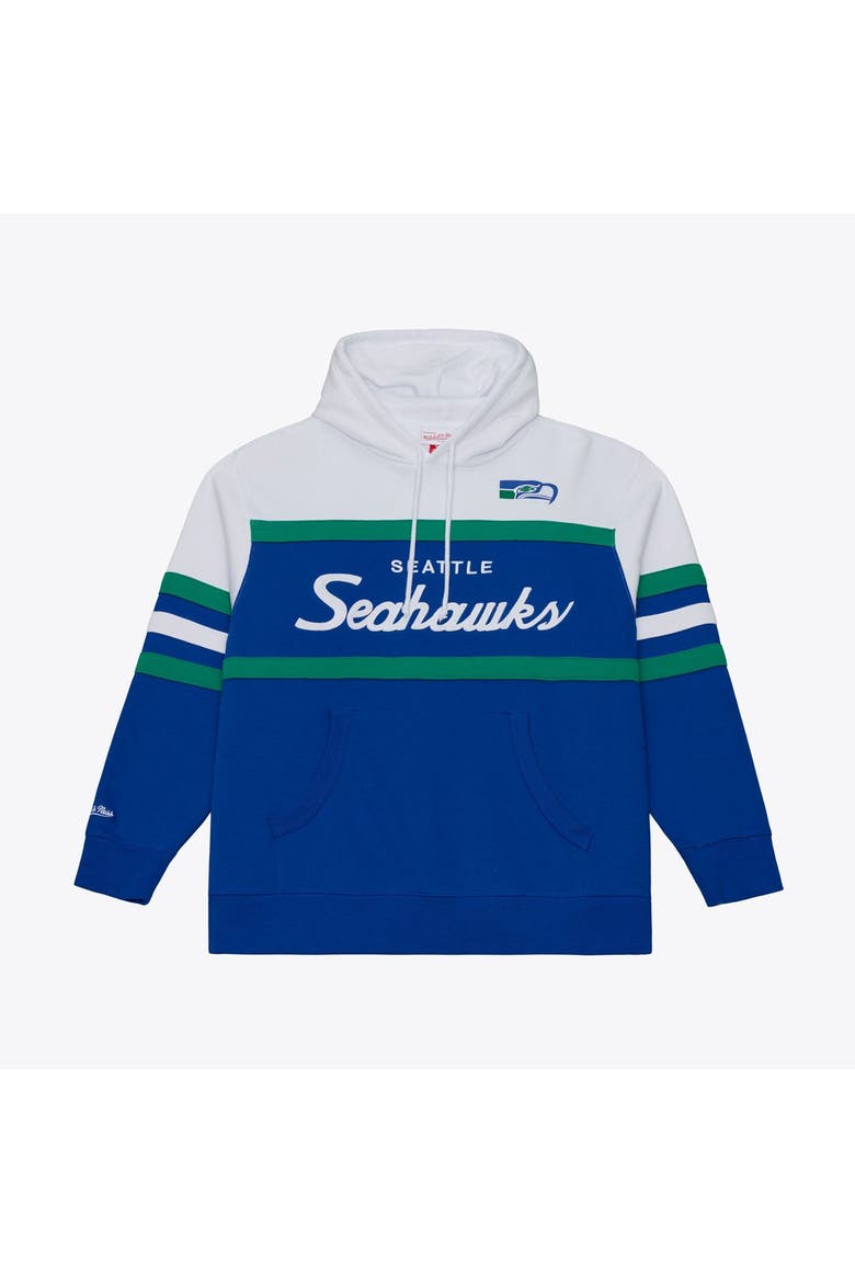 Men's Royal Mitchell & Ness  Seattle Seahawks Head Coach Hoodie, Main, color, Royal
