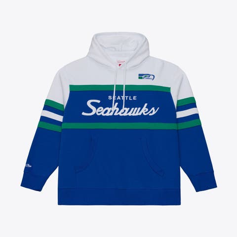 Men's Royal Mitchell & Ness  Seattle Seahawks Head Coach Hoodie