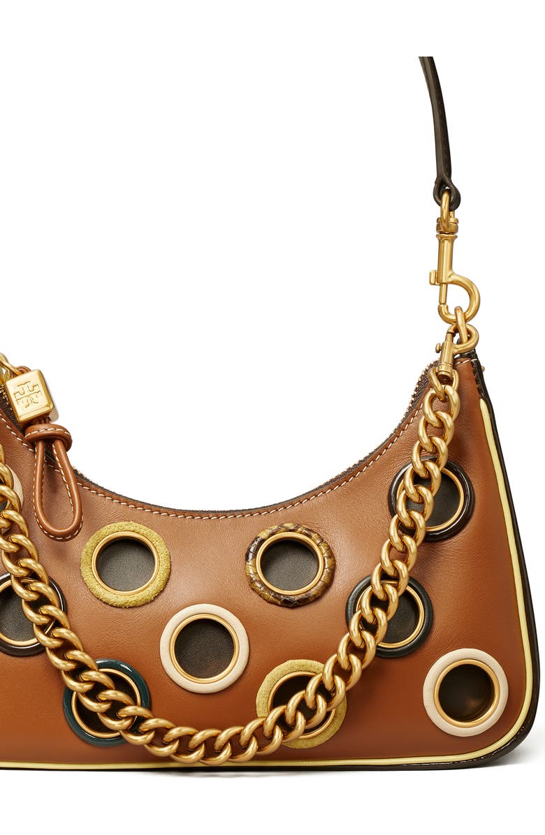 Tory Burch Mercer Grommet Small Crescent Bag, Alternate, color,