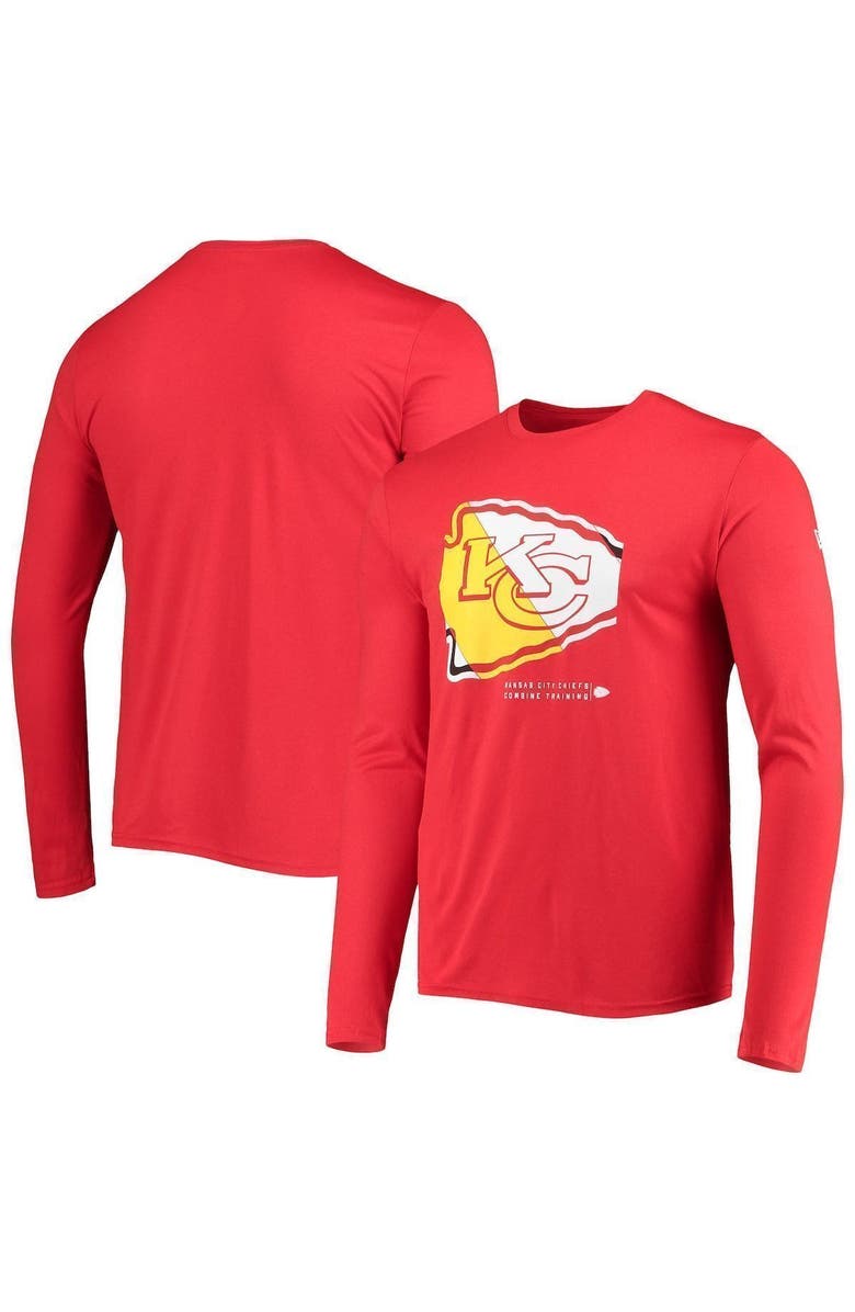 New Era Men's New Era Red Kansas City Chiefs Combine Authentic Sections Long Sleeve T-Shirt, Main, color, Red
