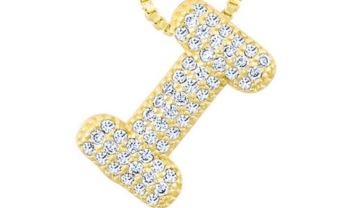 Adornia Pavé Bubble Initial Pendant Necklace In Gold-i
