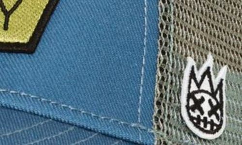 Cult Of Individuality May The Bridges I Burn Light The Way Mesh Back Trucker Hat In Blue