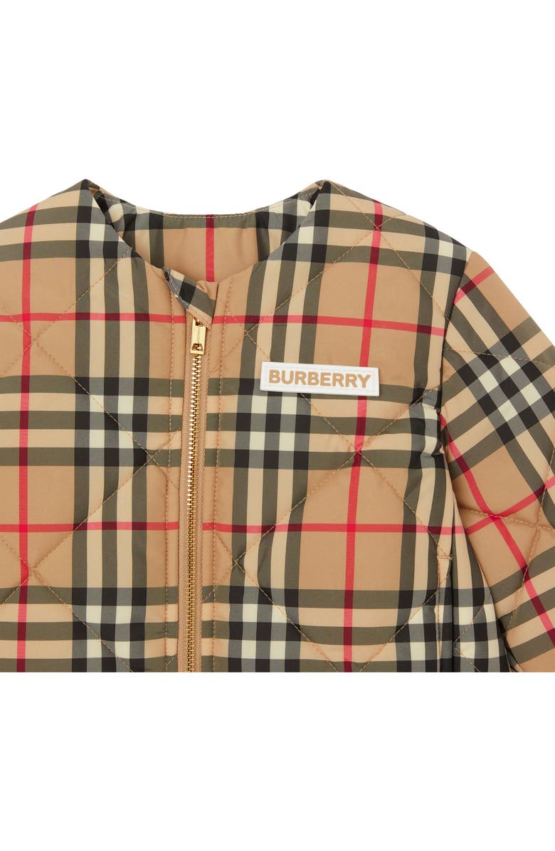 Burberry Kids' Abigail Archive Check Quilted Puffer Jacket, Alternate, color,