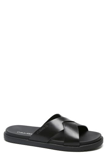 Calvin Klein Lusako Slide Sandal In Black
