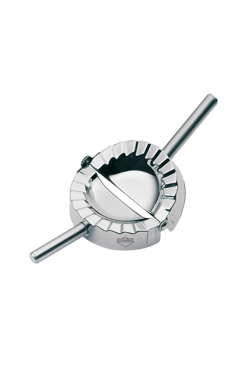 Kuchenprofi Ravioli, Pierogi, and Dumpling Press, Stainless Steel, 4-Inch, Main, color, Silver