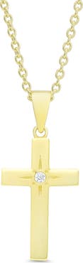 Lily Nily Kids' Cubic Zirconia Cross Pendant Necklace