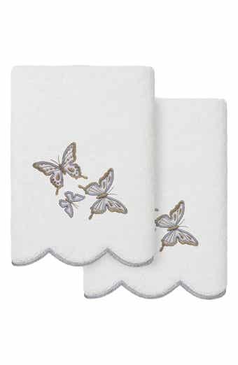 2-Piece Brittney Embroidered Turkish Cotton Hand Towel Set