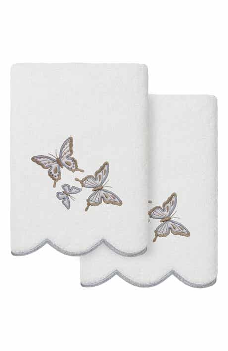 2-Piece Brittney Embroidered Turkish Cotton Hand Towel Set