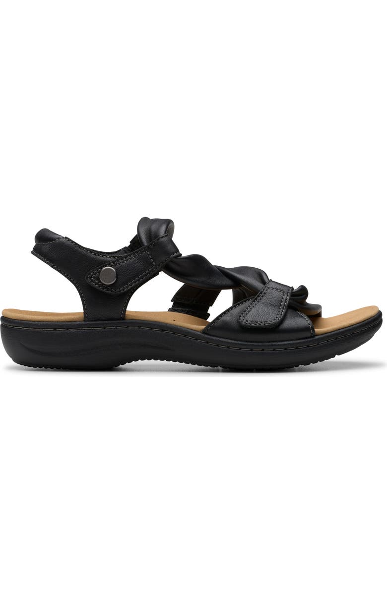 Clarks<sup>®</sup> Laurieann Bell Sandal, Alternate, color, Black Leather