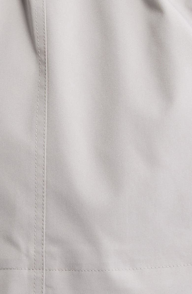 BCBG Water Resistant Gingham Cuff Double Breasted Trench Coat, Alternate, color, Stone