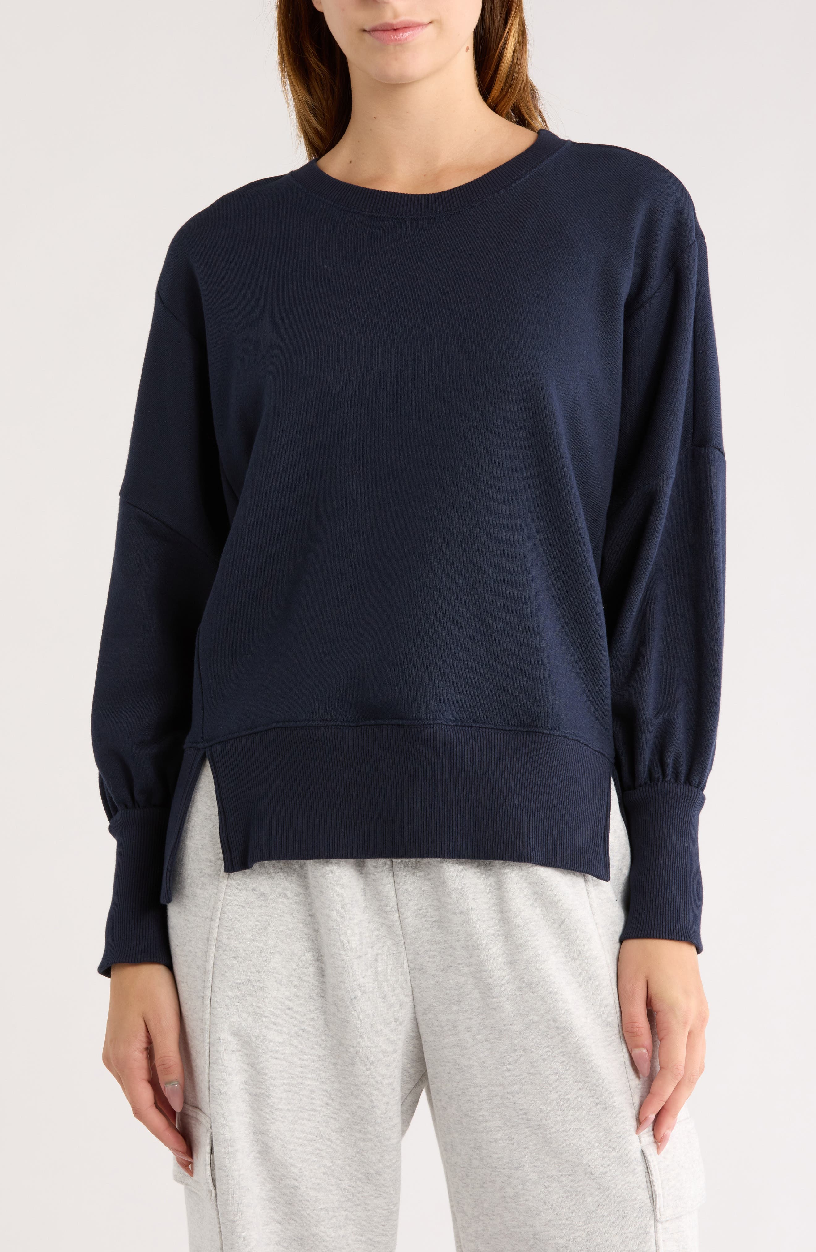 Z by Zella Wind Down Terry Volume Crewneck Sweatshirt