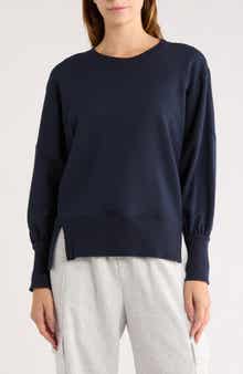Z by Zella Wind Down Terry Volume Crewneck Sweatshirt