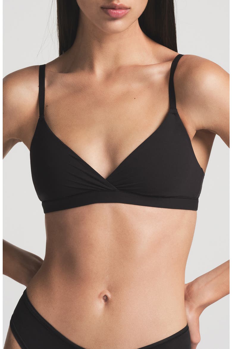Fits Everybody Crossover Bralette, Main, color, ONYX