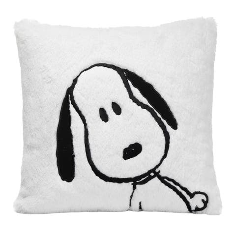 Classic Snoopy Furry Decorative Nursery Throw Pillow