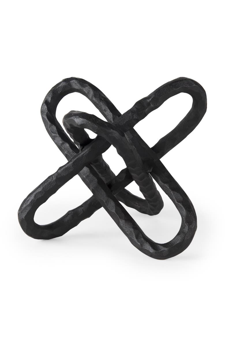 Wilhelm Metal Link Decor Object, Main, color, Black