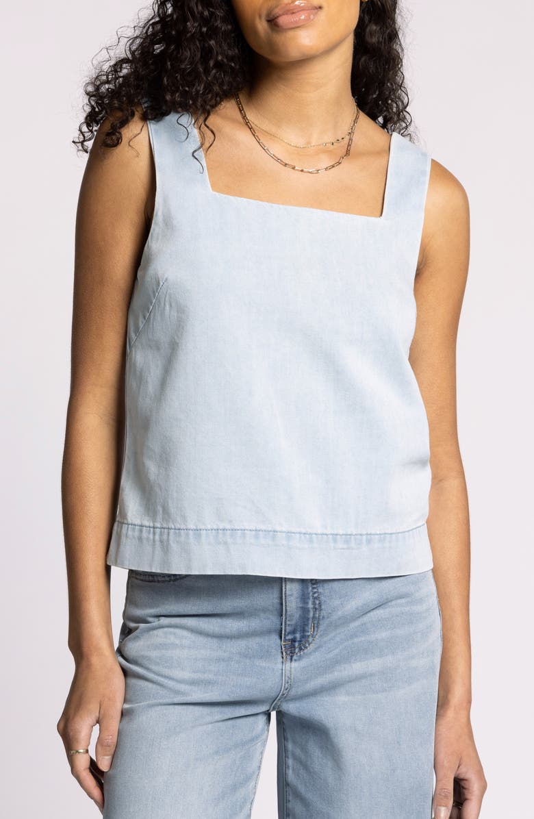 Thread & Supply Millicent Denim Tank, Main, color, Isla Wash