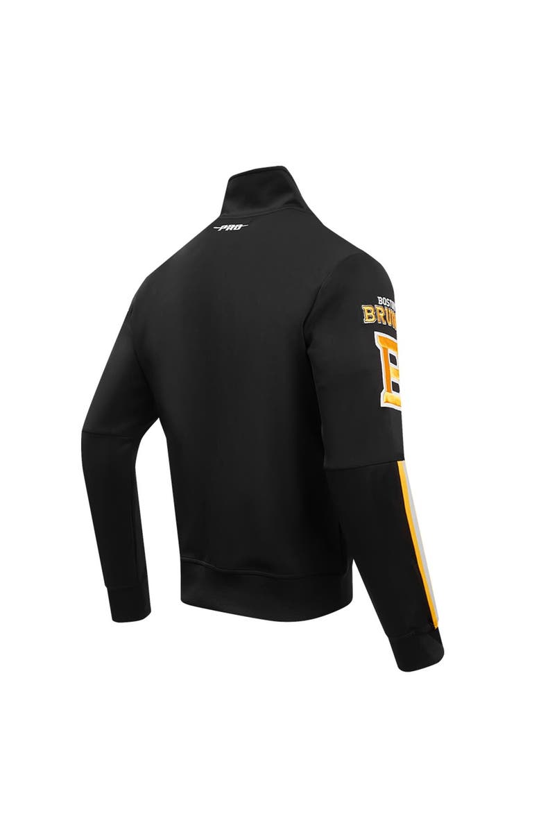 PRO STANDARD Men's Pro Standard Black Boston Bruins Classic Chenille Full-Zip Track Jacket, Alternate, color, Black