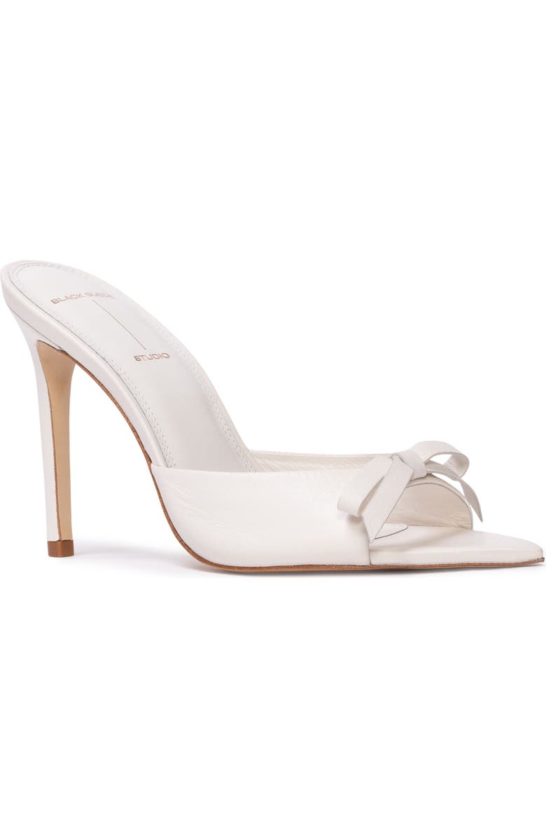 BLACK SUEDE STUDIO Brea Pointed Toe Sandal, Main, color, Coconut Buffed Nappa