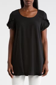 PATRIZIA LUCA Ruffle Sleeve Tunic Top