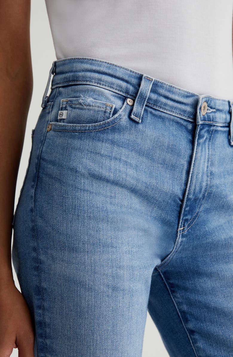 AG Mari Raw Hem Mid Rise Ankle Slim Straight Leg Jeans, Alternate, color, Central Coast