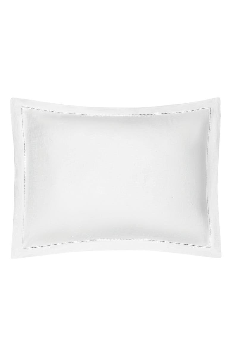 Matouk Roman Hemstitch Linen Sham, Main, color, White