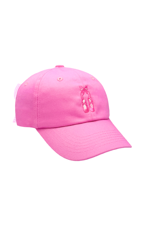 Bits & Bows Ballet Slippers Twill Bow Baseball Hat In Purple