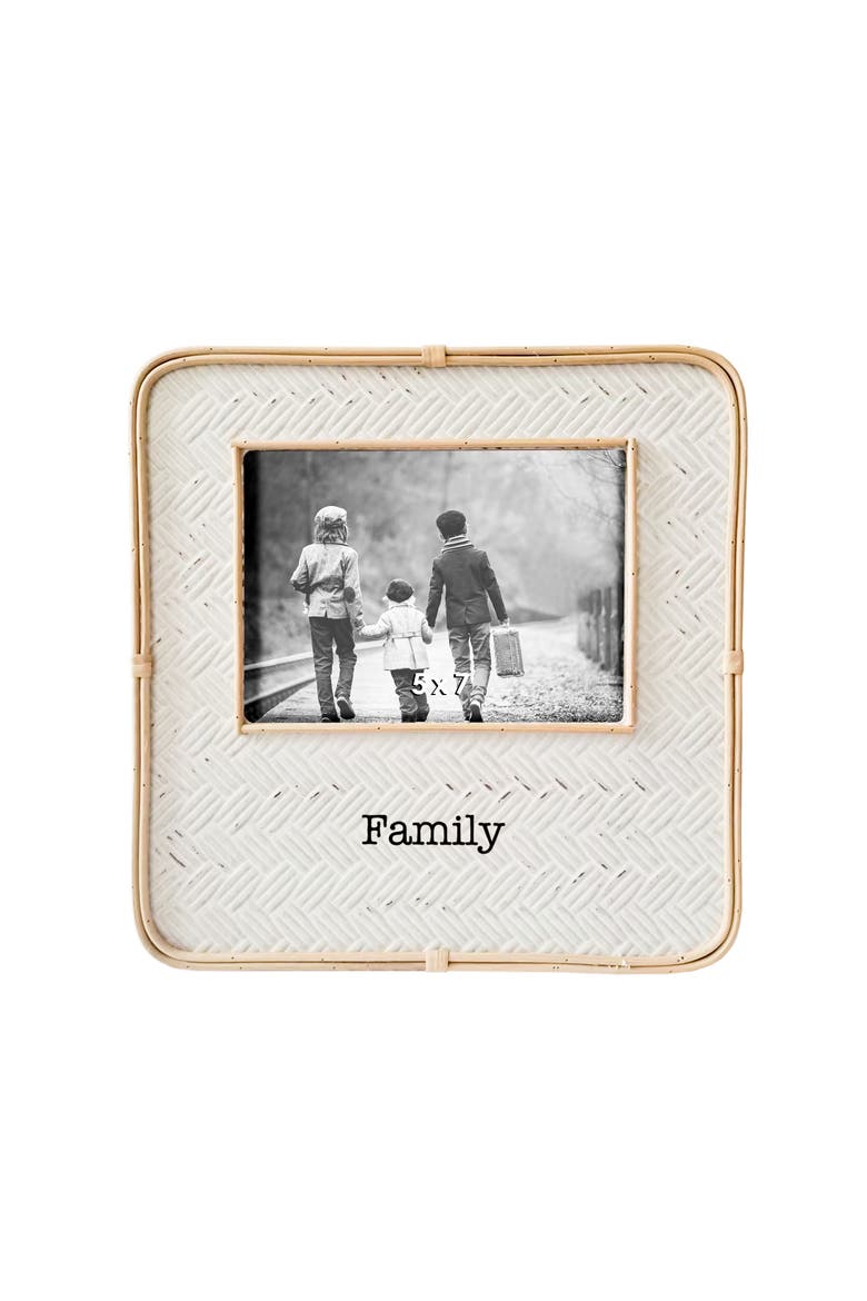 Family Rounded Edge Photo Frame, Main, color, Brown