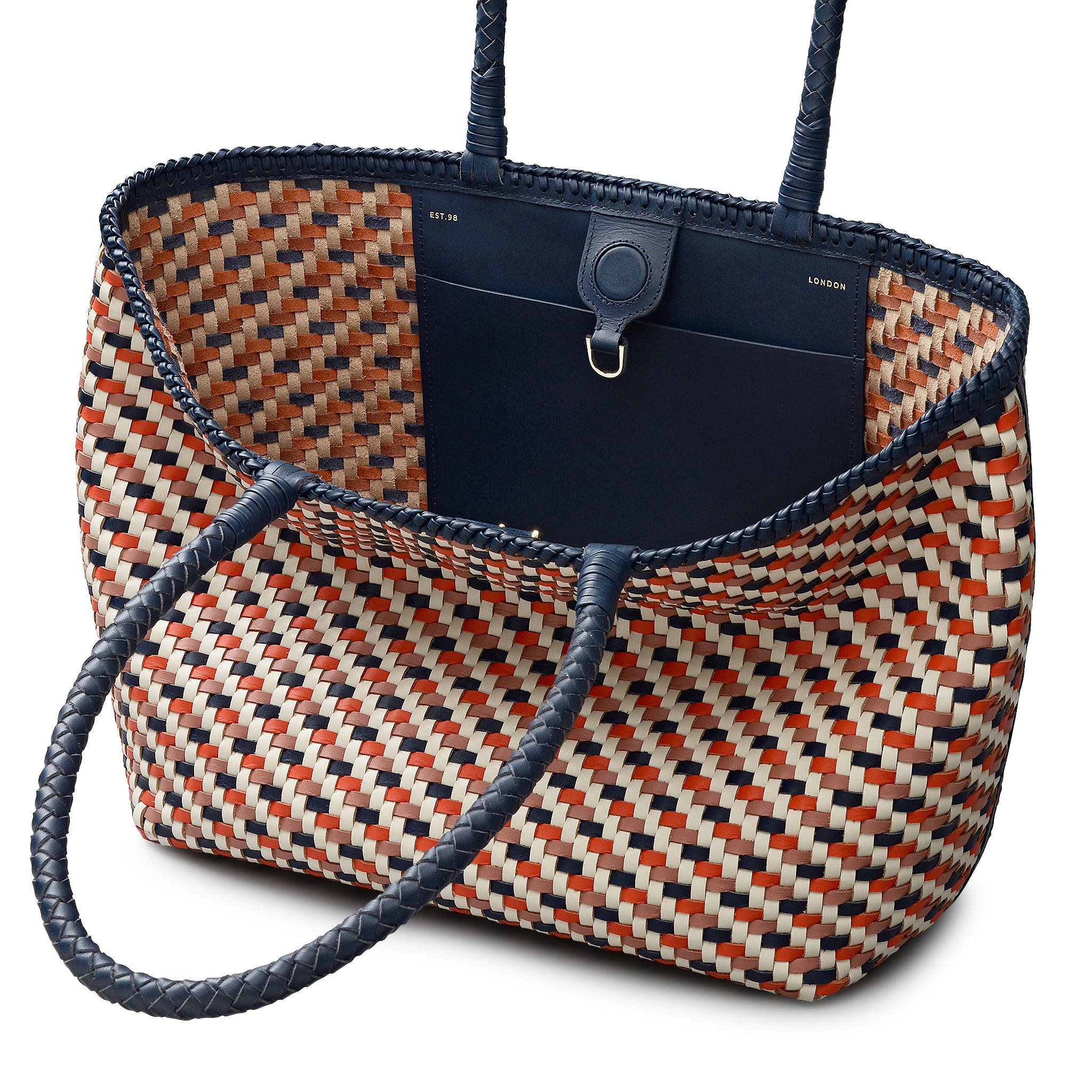 Radley The Sunningdale Medium Open Top Tote Bag, Alternate, color, Naval