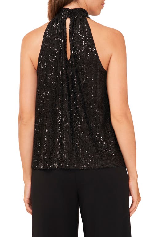 Halogenr Halogen(r) Halter Neck Sequin Top In Multi