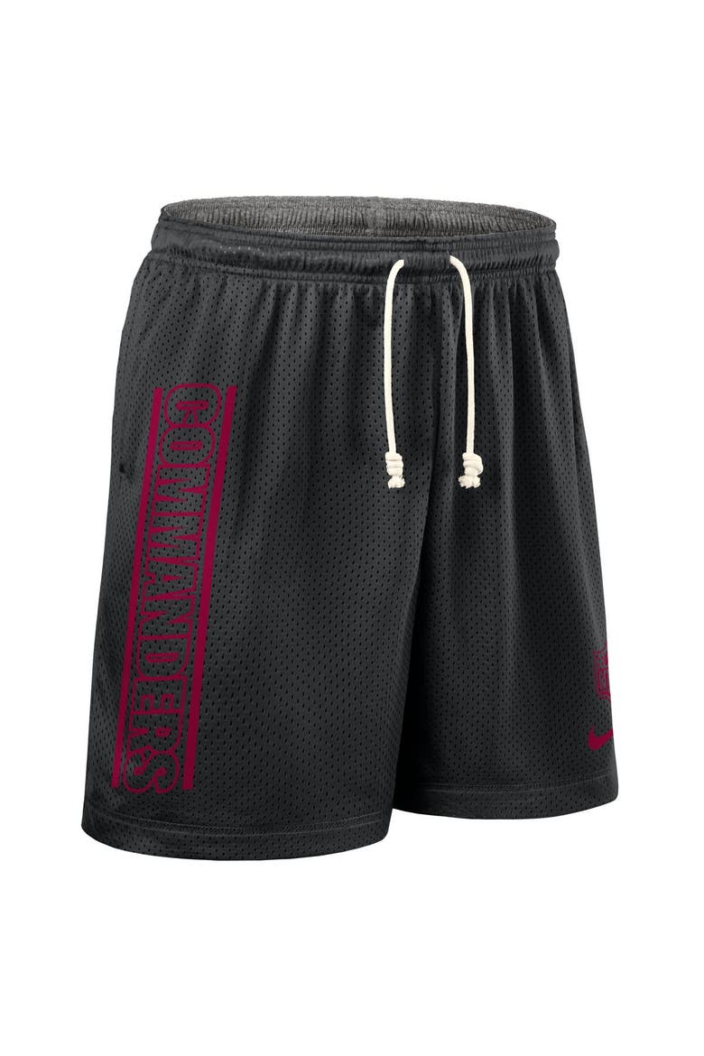 Men's Nike Black Washington Commanders Sideline Reversible Performance Shorts, Alternate, color, Black
