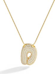 Mint & Lily Pave Bubble Initial Necklace