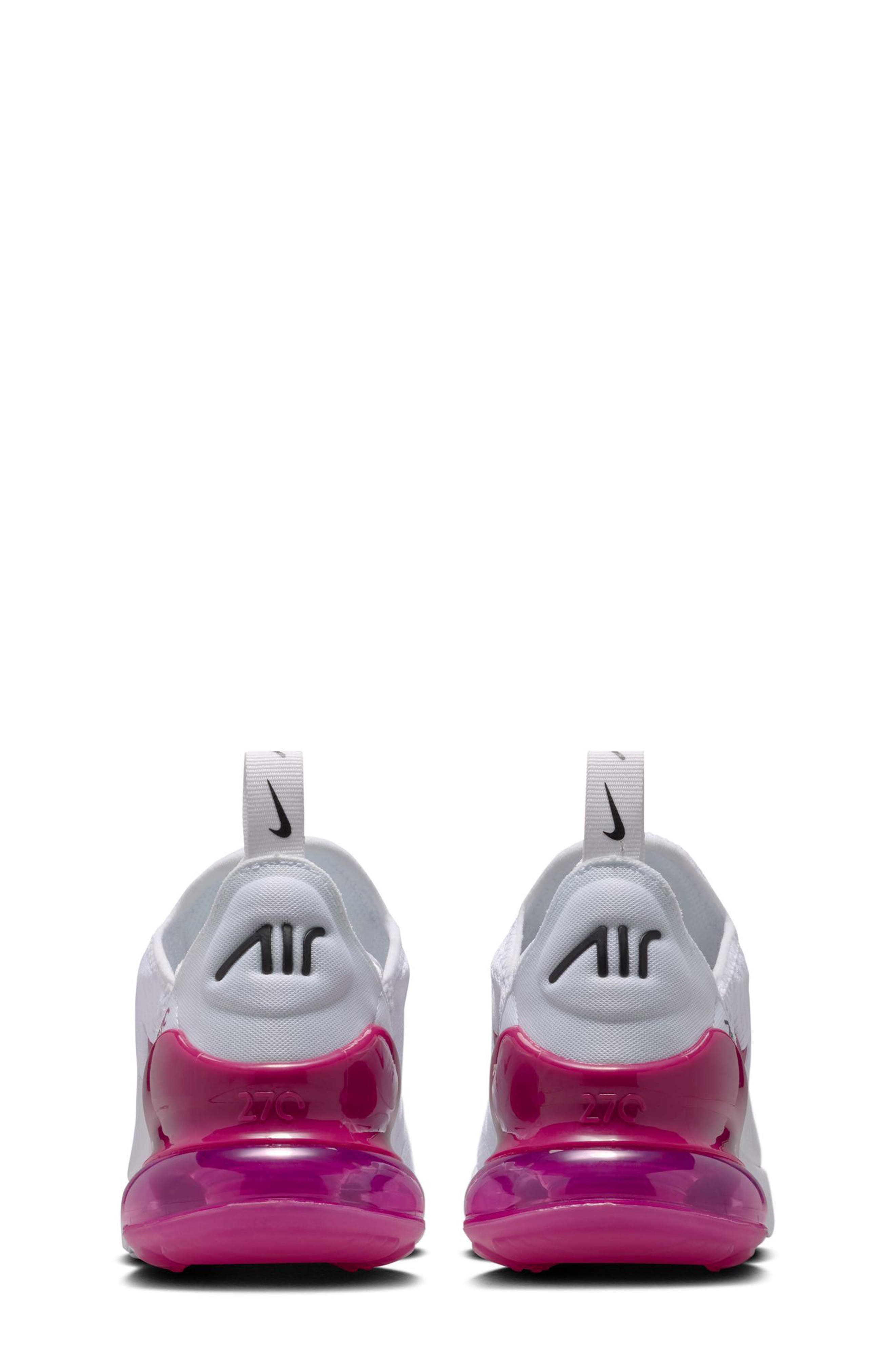 Kids' Air Max 270 Sneaker, Alternate, color, WHITE/ SWEET BEET/ BLACK