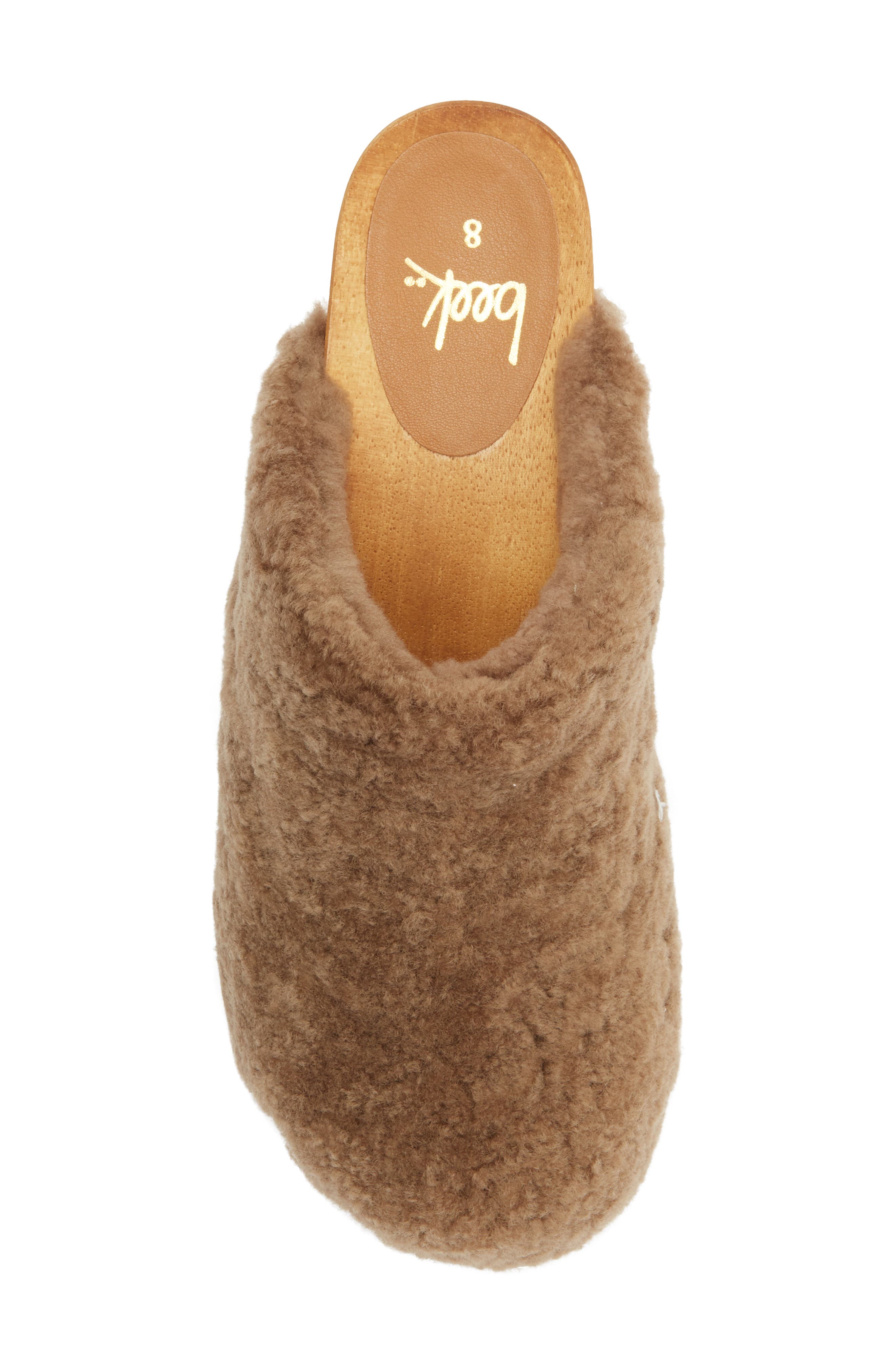 Beek Woodpecker Clog, Alternate, color, Bronze Shearling