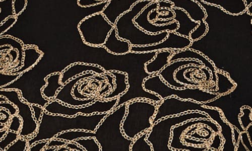 Milly Ren Metallic Mock Neck Mesh Top In Multi