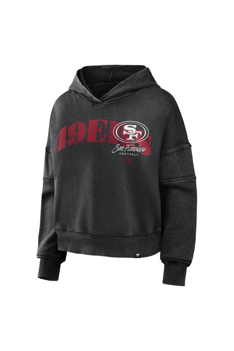 Women's Fanatics Black San Francisco 49ers Counter Run Pullover Hoodie, Alternate, color, Black