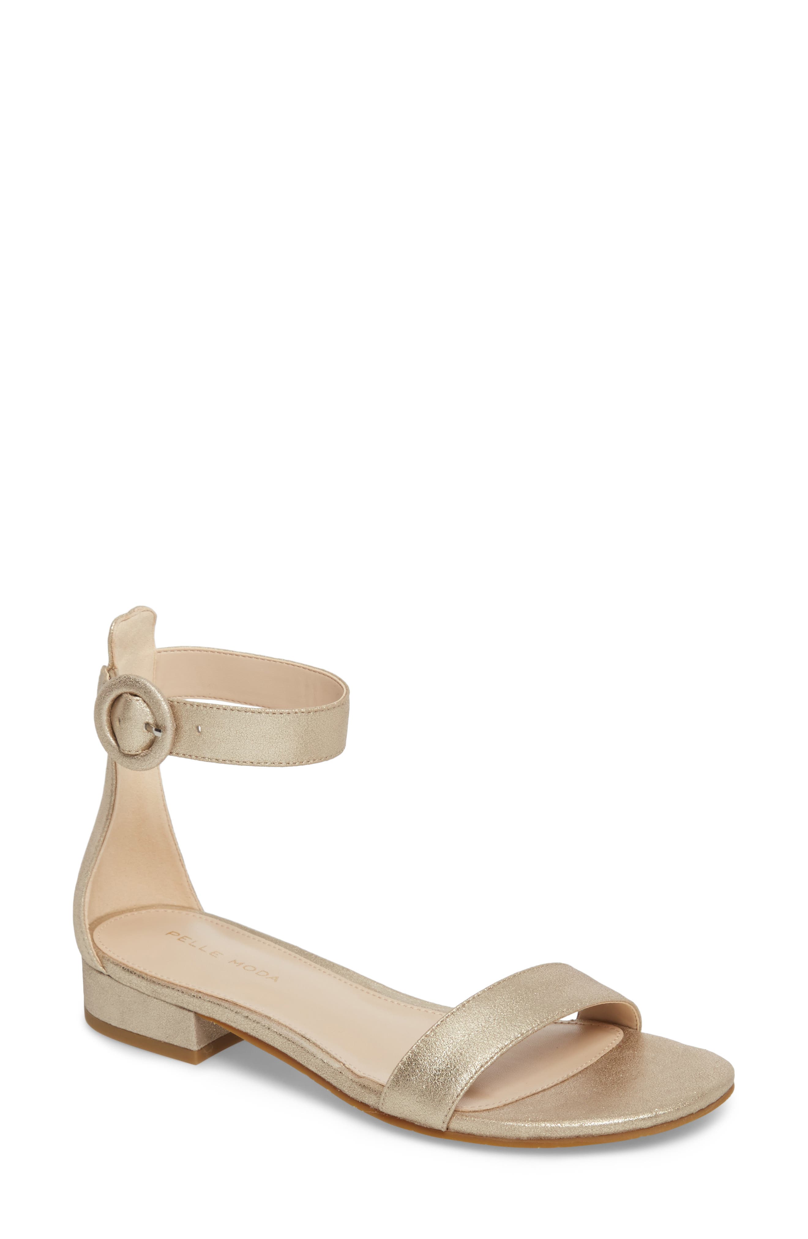 Newport Sandal, Main, color, PLATINUM GOLD METALLIC SUEDE