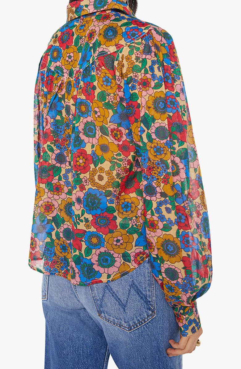 MOTHER The Rhapsody Floral Cotton Button-Up Shirt, Alternate, color,