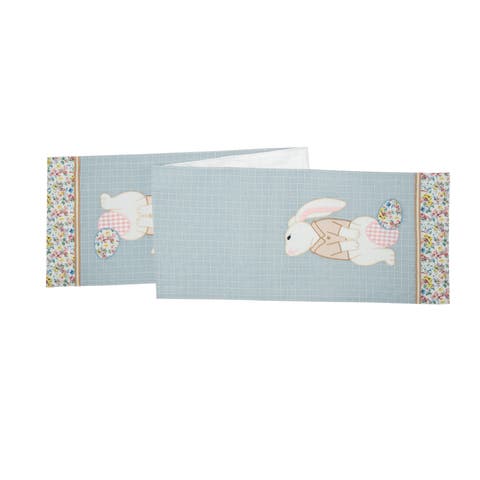 Bunny Rabbit Easter Eggs Table Runner 13" x 72"