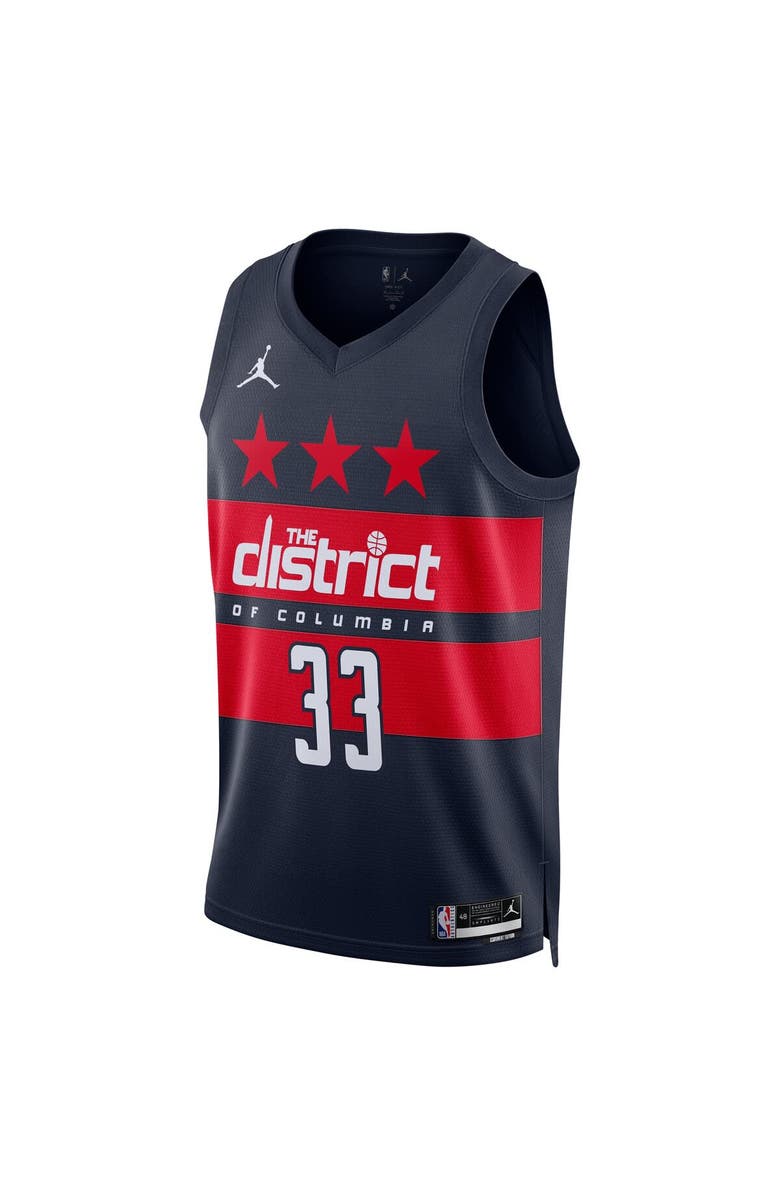 Jordan Brand Unisex Jordan Brand Kyle Kuzma Navy Washington Wizards 2024/25 Swingman Jersey - Statement Edition, Alternate, color, 