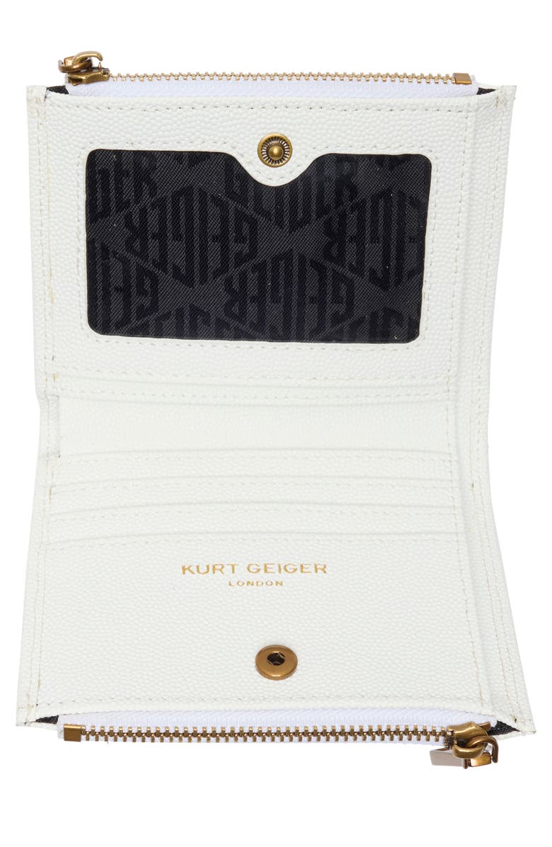 Kurt Geiger London Shoreditch Pebbled Leather Wallet, Alternate, color, White