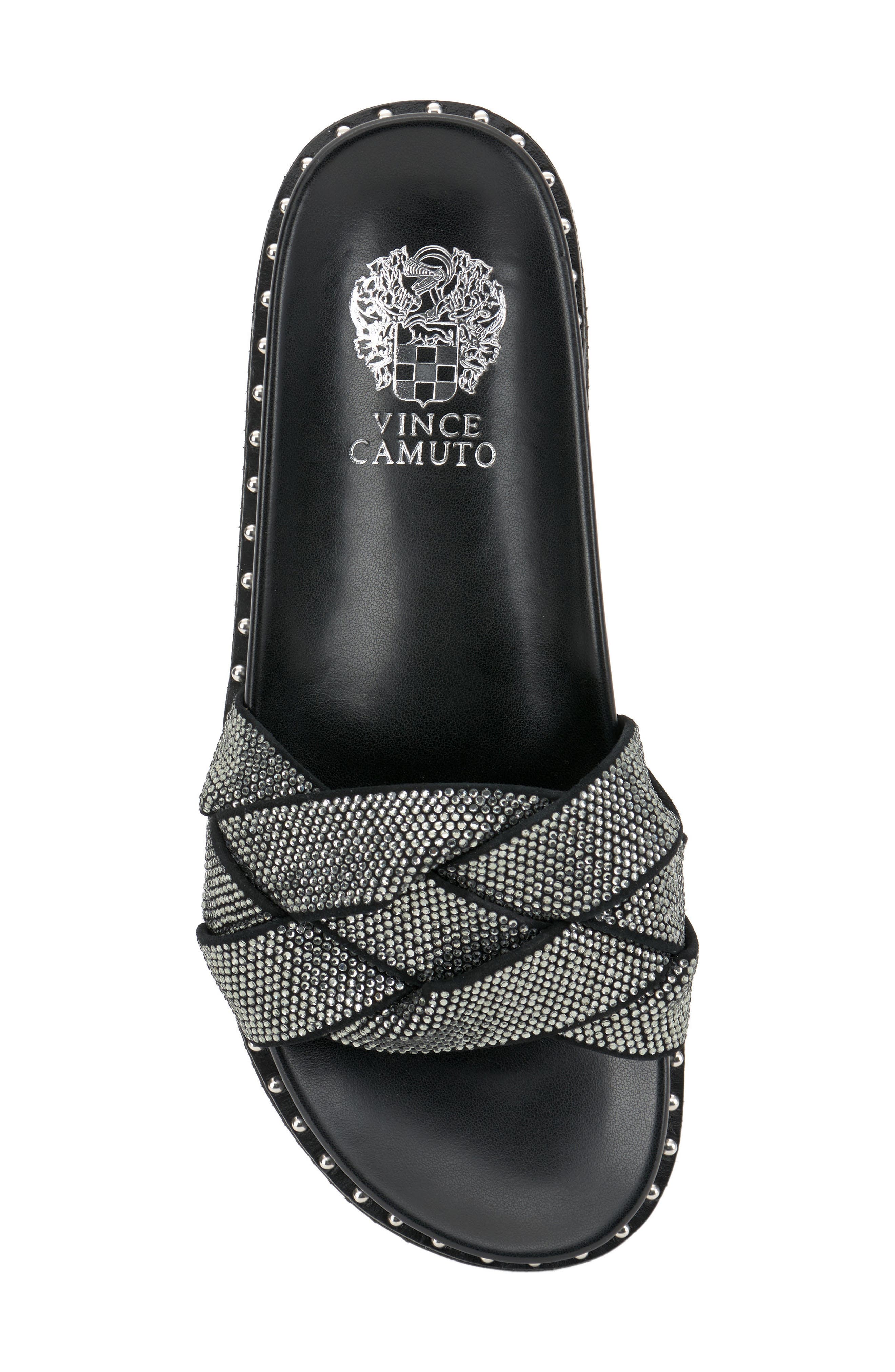 Vince Camuto Kevin Braid Embellished Slide Sandal, Alternate, color, 