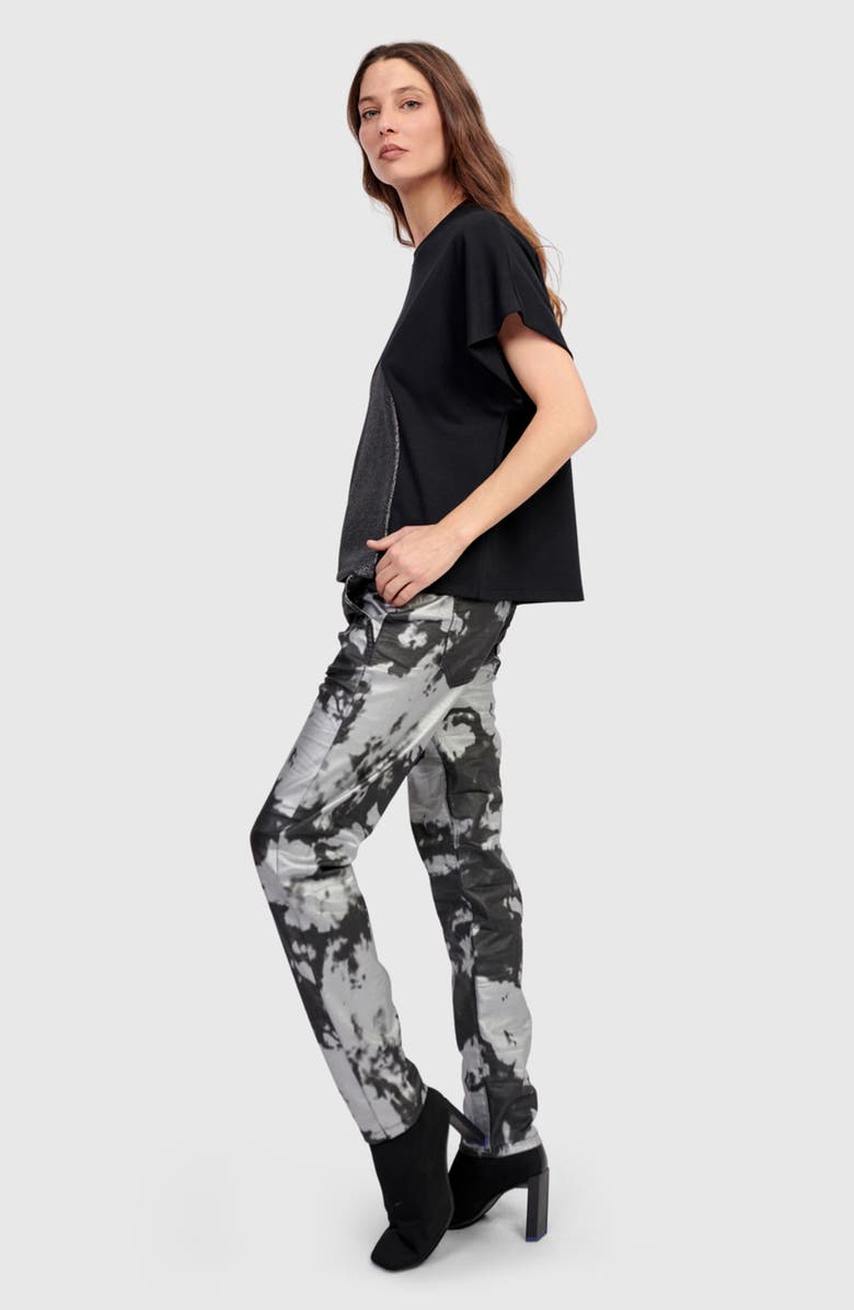 Alembika Splatter Iconic Stretch Jeans, Alternate, color, Fog