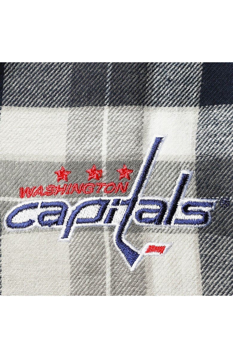 ANTIGUA Men's Antigua Navy/Gray Washington Capitals Ease Plaid Button-Up Long Sleeve Shirt, Alternate, color, Navy