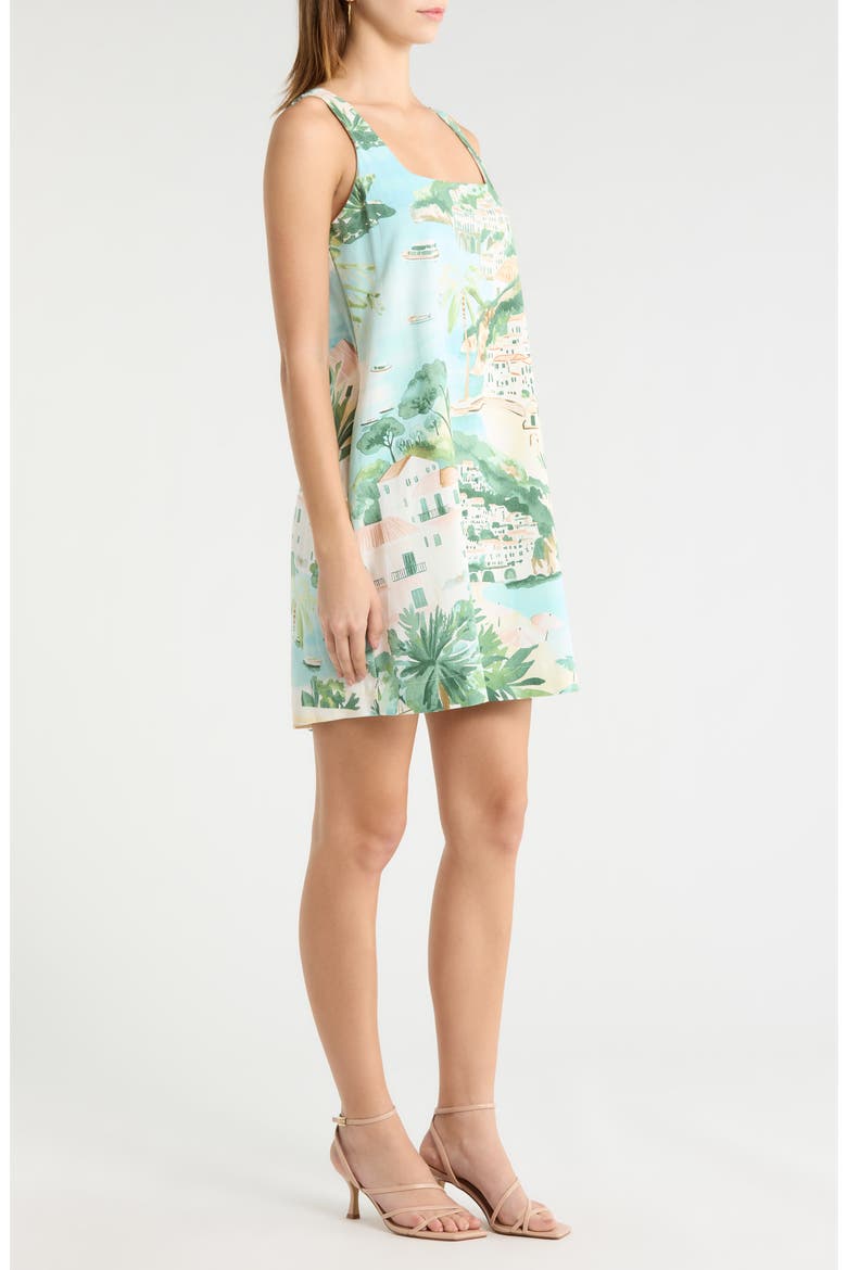 Piti Town Zenica Minidress, Alternate, color, AQUA-MULTI