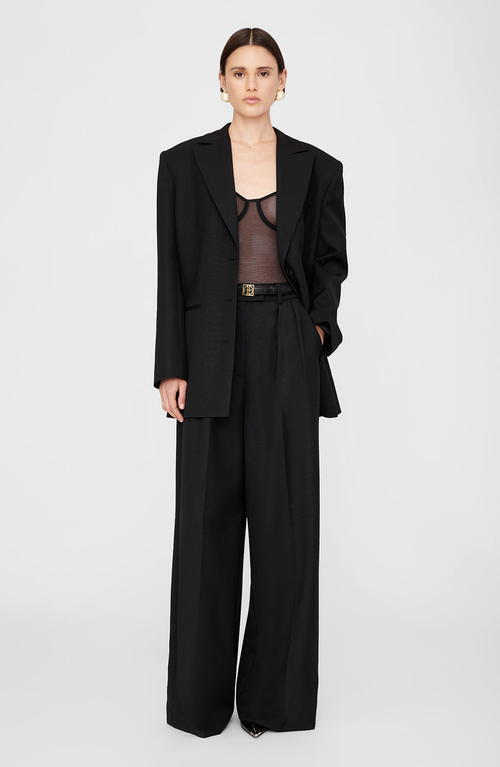 Anine Bing Lou Trouser In Black