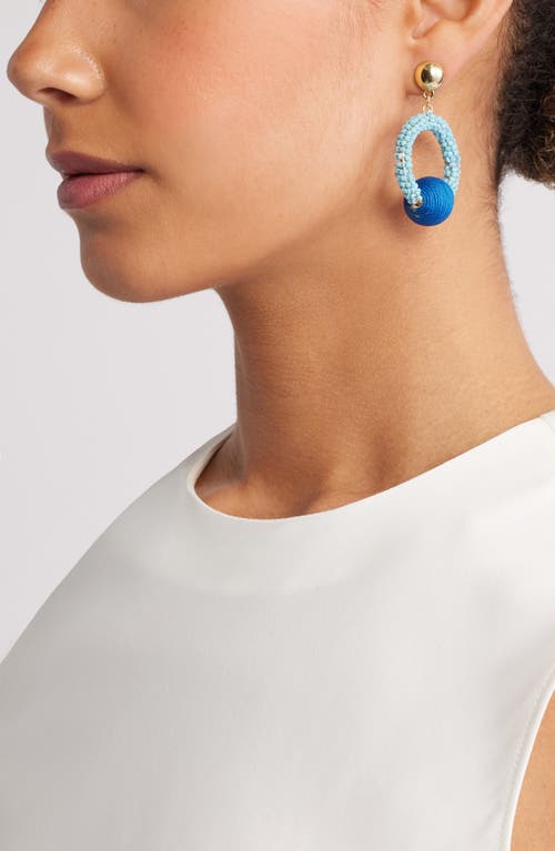 Nordstrom Color Pop Beaded Frontal Hoop Earrings